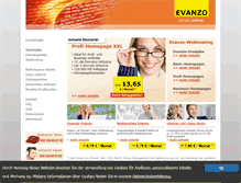 Tablet Screenshot of evanzo.de